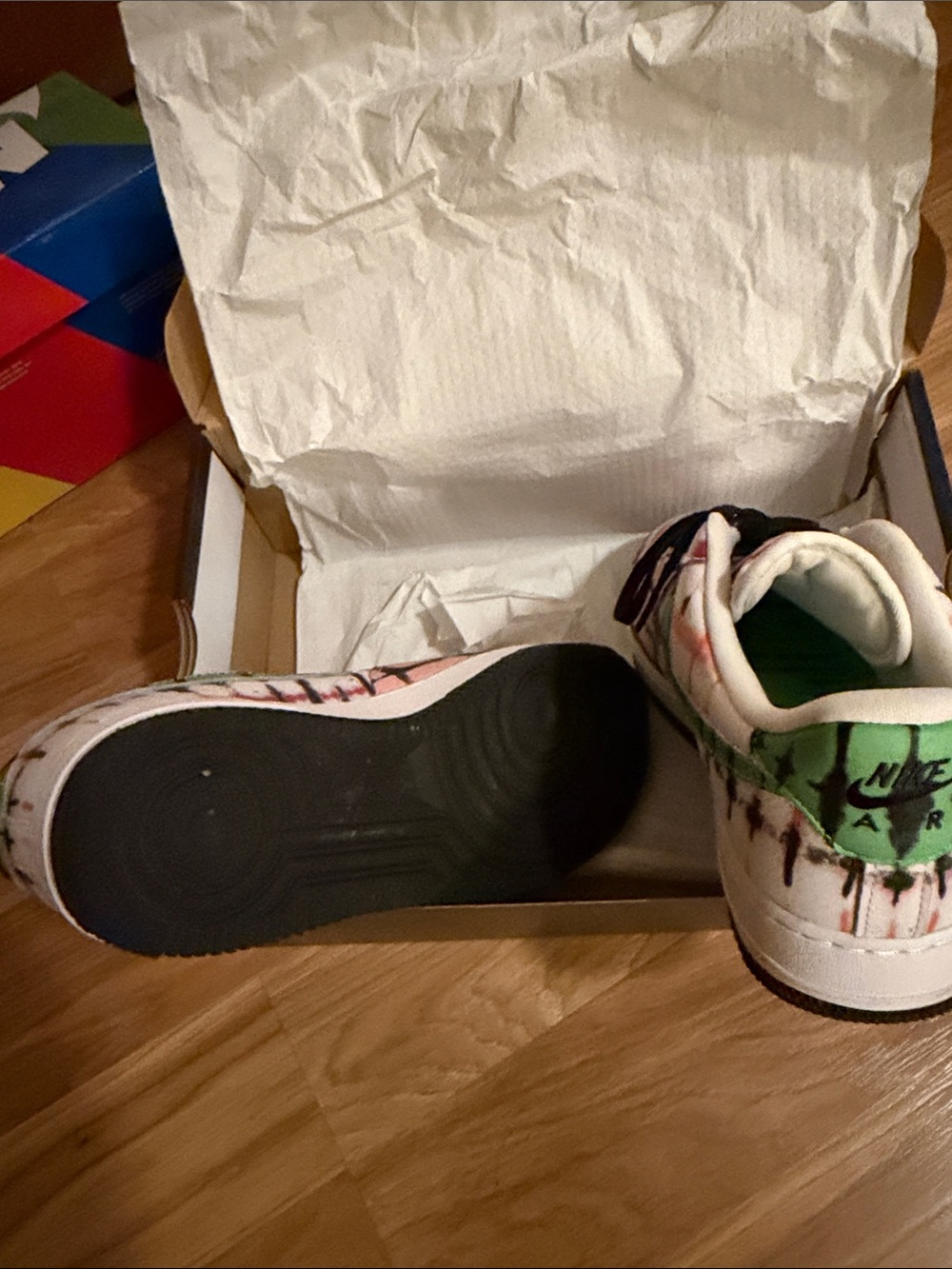 Nike Air Force 1 Low Black Tie Dye - Picture 4 of 6